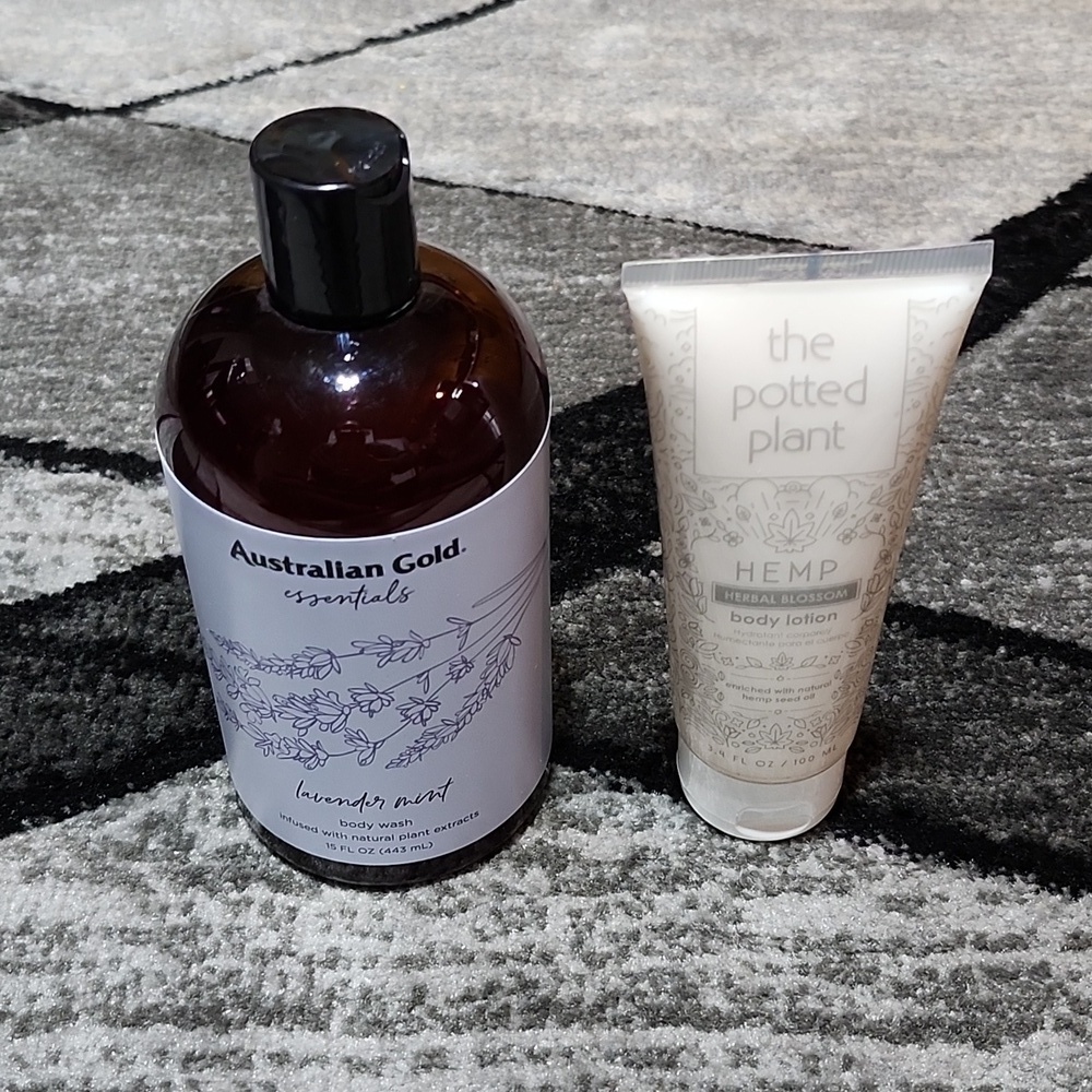 AUSTRALIAN GOLD ESSENTIALS LAVENDER MINT BODY WASH & THE POTTED PLANT HE…